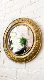 Vintage Brass Convex Mirror