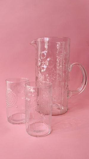 Vintage 1960's Littala Flora Pitcher & Glass Set by Oiva Toikka