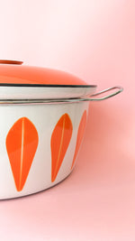 Vintage Cathrineholm Orange Lotus 8 QT Casserole Dish