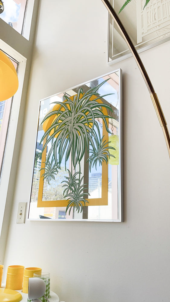 Vintage 1970's Plant Art Mirrors