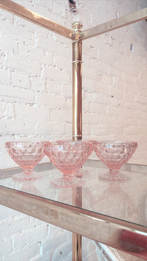 Vintage Pink Cocktail Glasses
