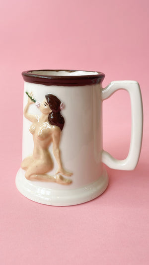 Vintage Ceramic Nude Lady Mug