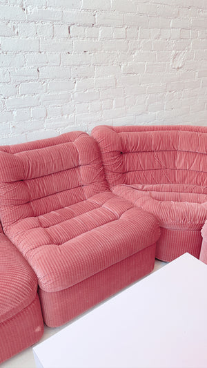 Vintage 1970’s Pink Modular Sectional