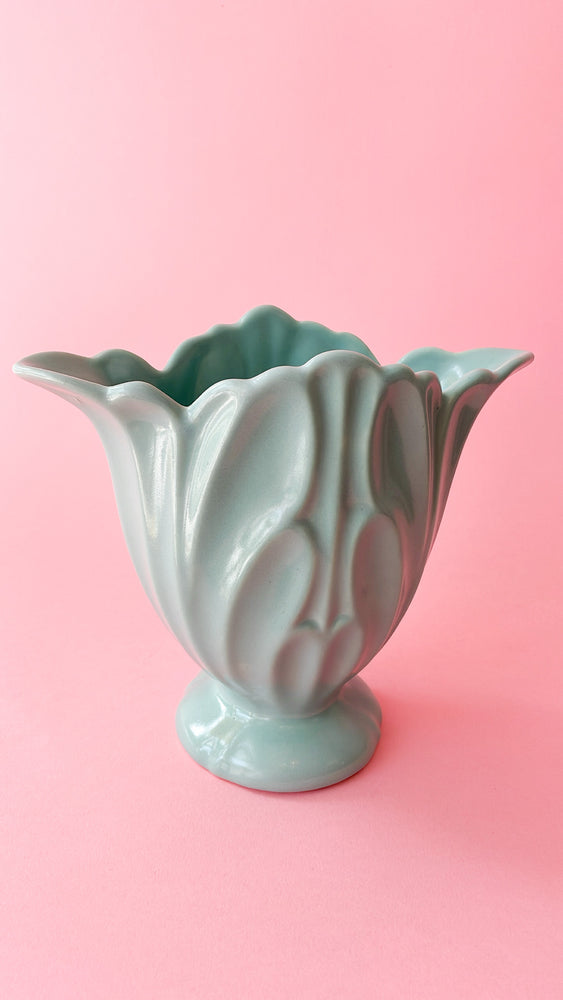 Vintage Ceramic Teal Vase