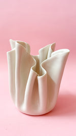 Vintage Draped Porcelain Vase by Carol Barclay