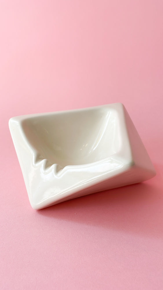 Vintage Ceramic Angular Ashtray