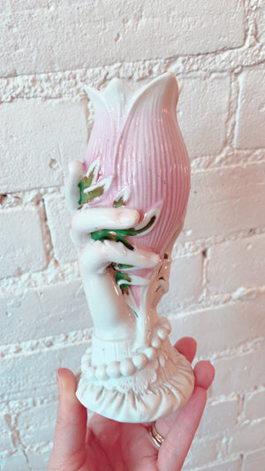 Vintage Porcelain Hand Vase