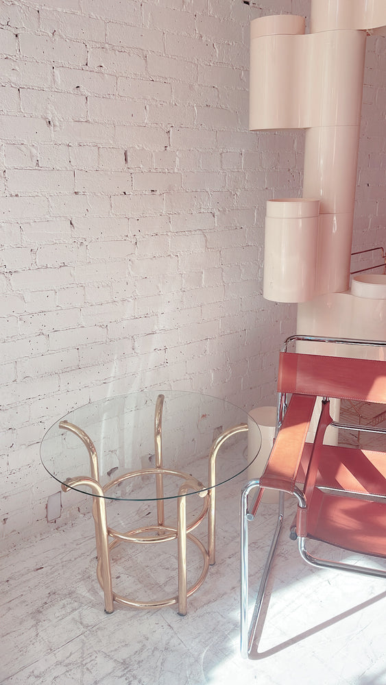 Vintage Brass and Glass Coffee/Side Table