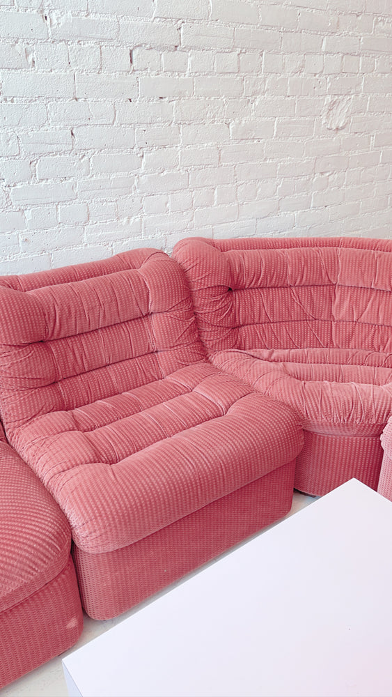 Vintage 1970’s Pink Modular Sectional