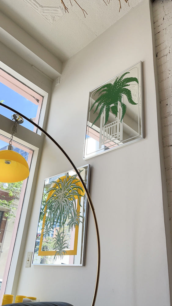 Vintage 1970's Plant Art Mirrors