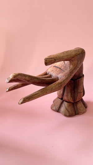 Vintage Wooden Hand Sculpture