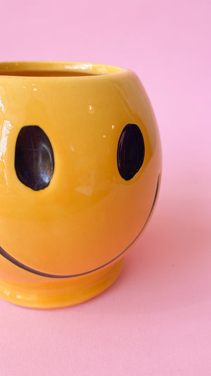 Vintage McCoy Yellow Smiley Mug