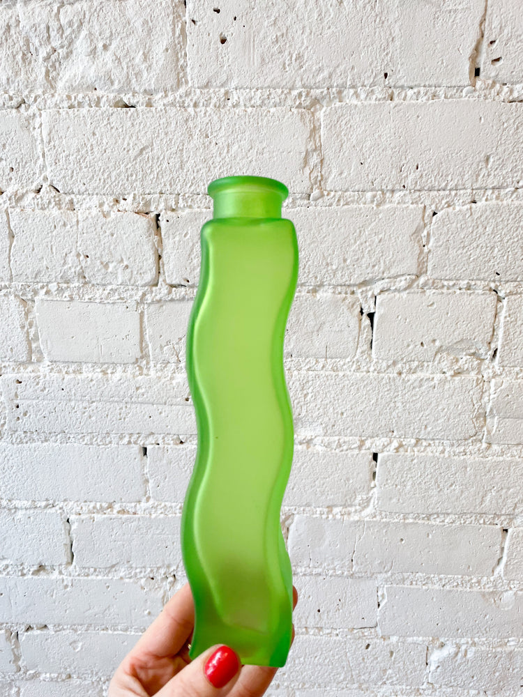 Vintage IKEA Frosted Squiggle Vase