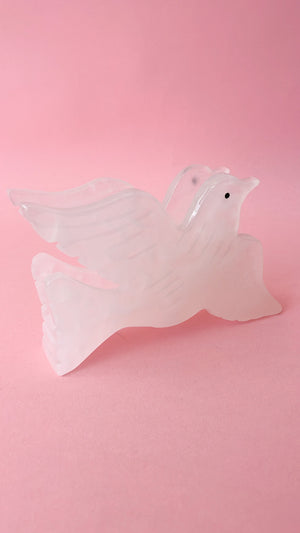 Vintage Carved Onyx Dove Napkin Holder