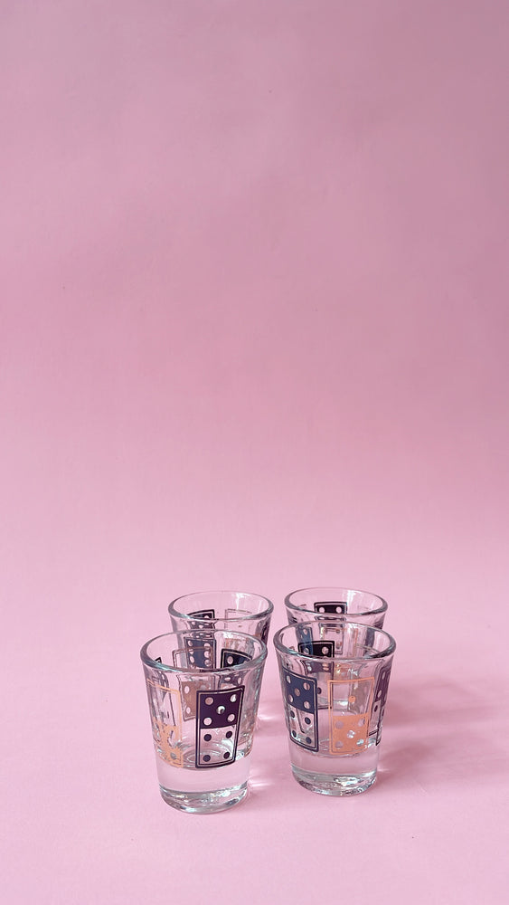 Vintage 1930's Domino Shot Glasses