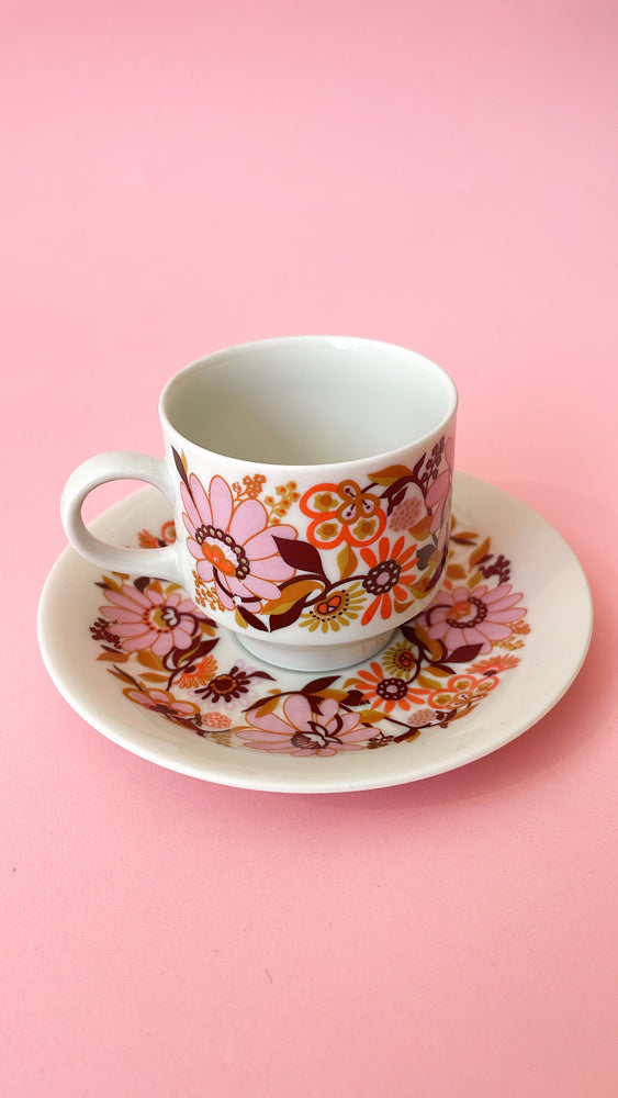 Vintage Demitasse Espresso Cups & Saucers