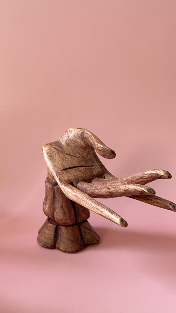 Vintage Wooden Hand Sculpture