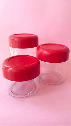 Vintage 1970's Heller Glass Canister Set