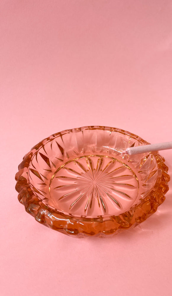 Vintage Depression Glass Ashtray