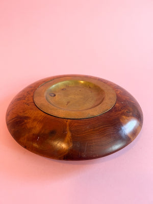 Vintage Mod Century Modern Burl Wood Ashtray