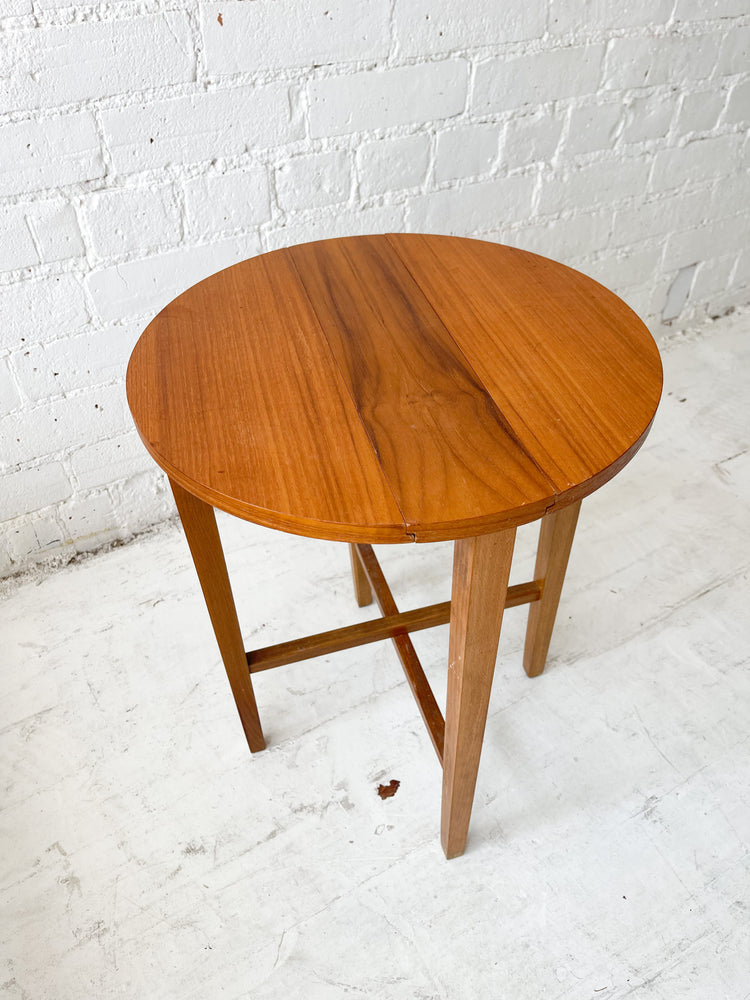 Vintage Mid Century Teak Folding Side Table