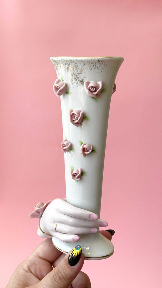 Vintage Ceramic Hand Vase