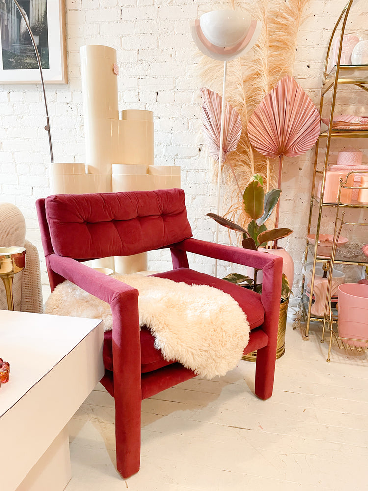 Vintage Milo Baughman Style Parsons Chair