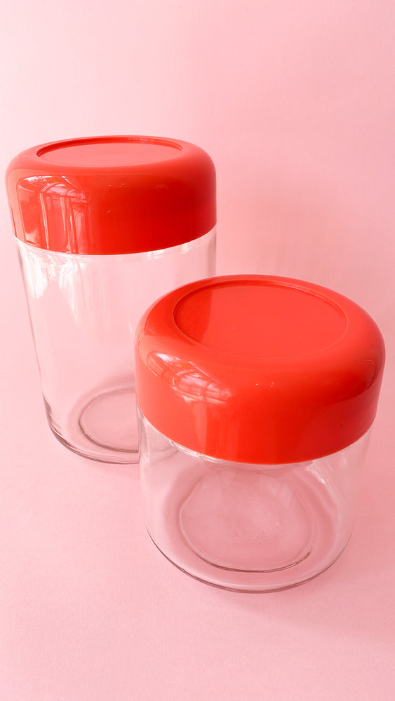 Vintage 1970's Heller Glass Canister Set