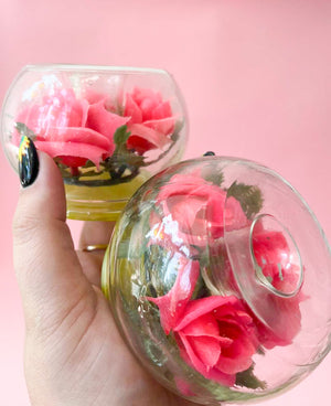 Vintage Glass Terrarium Candle Holders