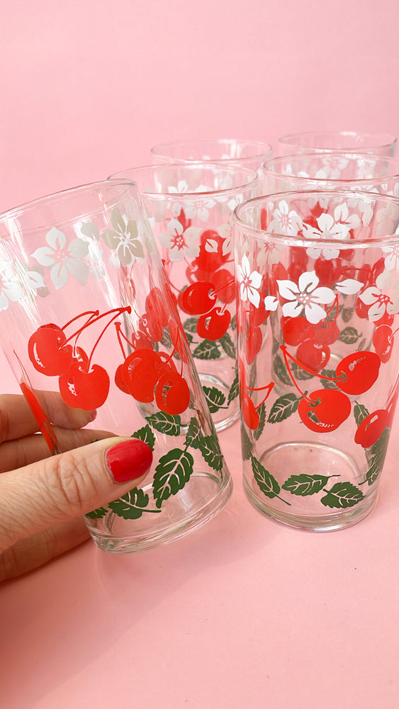 Vintage Cherry Glasses