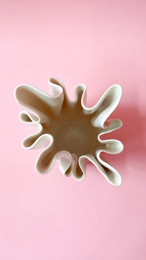 Vintage Draped Porcelain Vase by Carol Barclay
