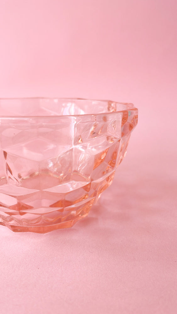 Vintage Fosteria Cubist Glass Bowls