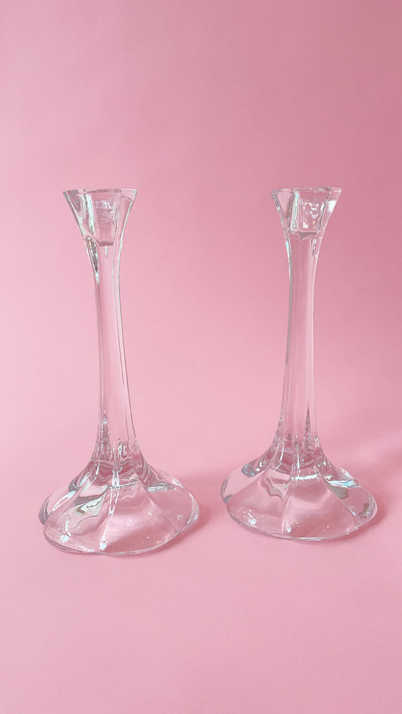 Vintage Crystal Candle Holders