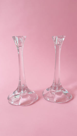 Vintage Crystal Candle Holders