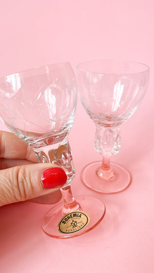 Vintage Bohemian Liqueur Glasses