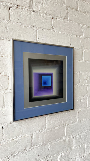 Vintage Victor Vasarely Op Art Print "Reytey"