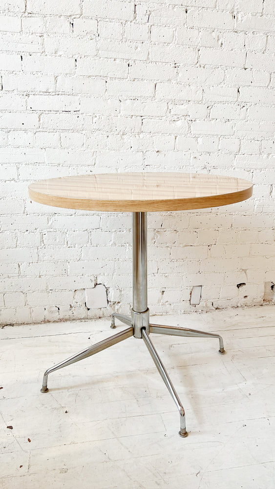 Vintage Mid Century Round Laminate Bistro Table