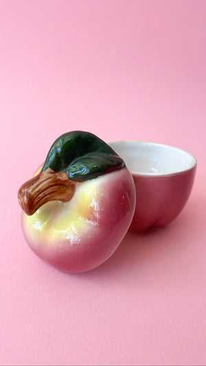 Vintage Ceramic Apple Stash Jar