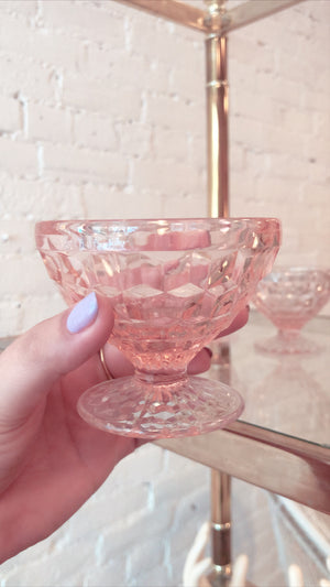 Vintage Pink Cocktail Glasses
