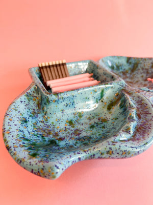 Vintage Splatter Ceramic Ashtray