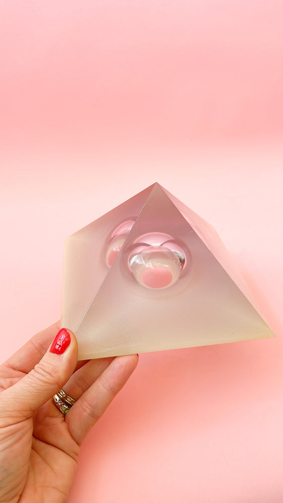 Vintage Lucite Prism Pyramid