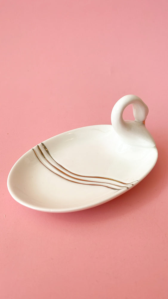 Vintage Ceramic Swan Soap Dish