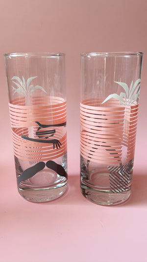 Vintage 1980's Panache Memphis Highball Glasses