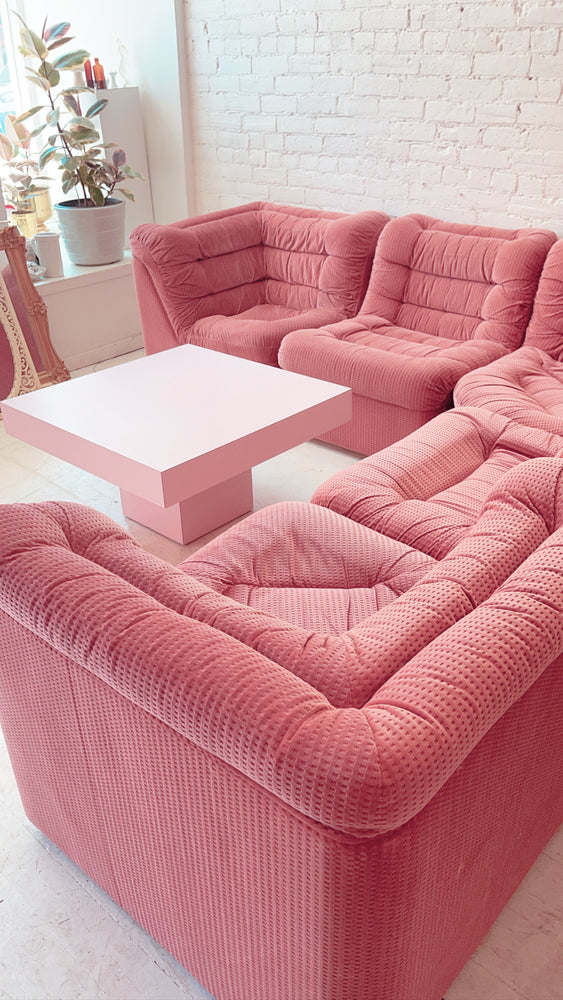 Vintage 1970’s Pink Modular Sectional