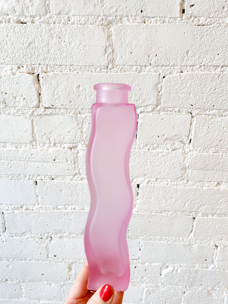 Vintage IKEA Frosted Squiggle Vase