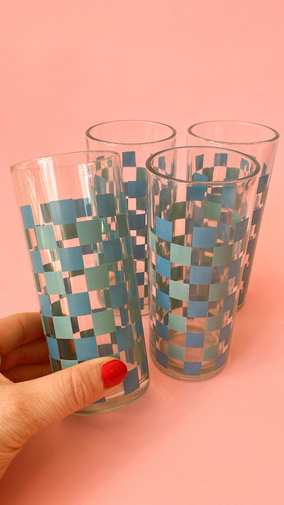 Vintage Checkered Glasses