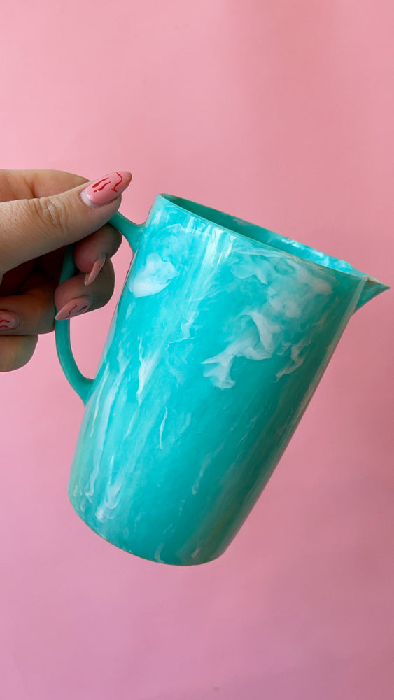 Vintage Marbled Plastic Pitcher