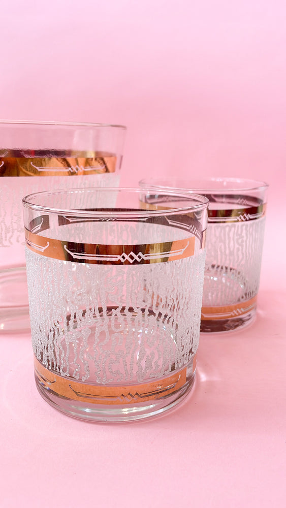 Vintage Ice Bucket and Glasses Set