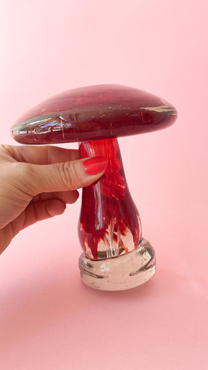 Vintage Art Glass Mushroom