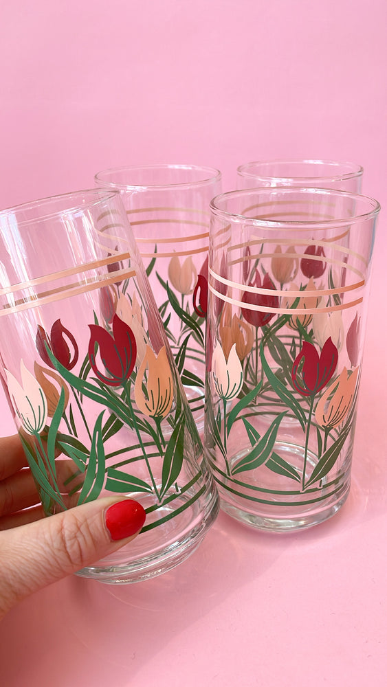 Vintage Tulip Glasses